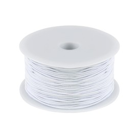 Stretchy White Bracelet String for Bracelet Making, 1mm x 100m Elastic Thread, Colorful Elastic Cord String for DIY Necklaces Crafts Jewelry Making Pony Beads(White)