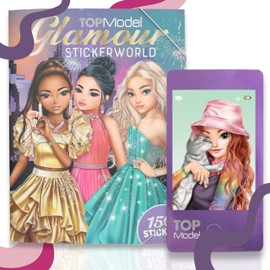 Depesche TOPModel Mobile Notizbuch mit Wackelbild & Glamour Stickerworld – Kreativer Schreibspaß trifft auf funkelnden Style! Perfekt für Notizen, Ideen und individuelle Stickerkunst