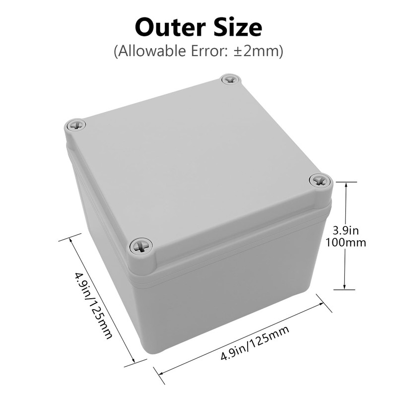 LeMotech Junction Box IP67 Waterproof Dustproof ABS Plastic Project Box