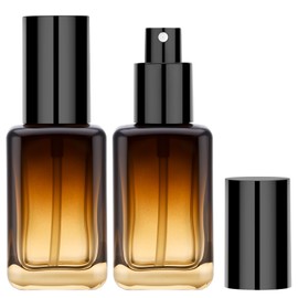 Segbeauty 1.7oz Amber Glass Spray Bottles Empty for Travel, 2pcs Perfume Refillable Travel Size Spray Bottle for Hair, 50ml Fine Mist Perfume Atomizer Sprayer, Small Liquid Containers Empty Bottles