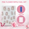 GlamRays 24 Pieces French Tip Stick-on Nails Square Short Fake