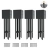 4 Pcs 4”x4“ Concrete Post Anchor,(Actual 3.6"x3.6") Wet Concrete Foundation