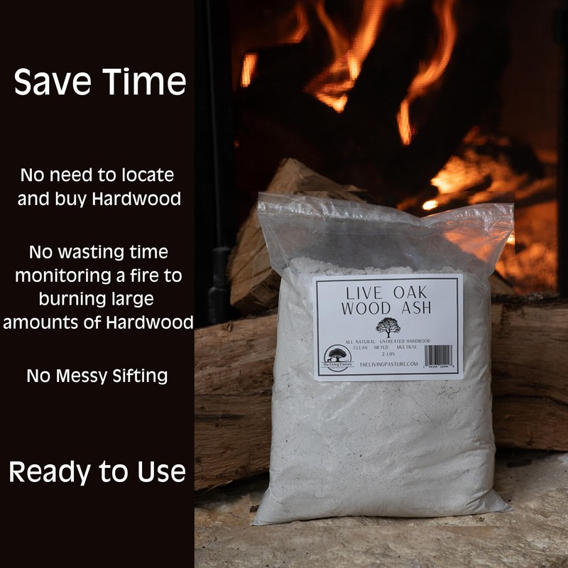 Live Oak Wood Ash - All Natural Clean Sifted Premium