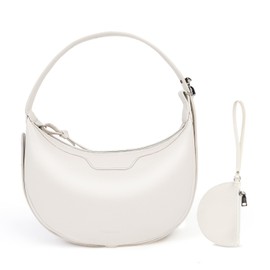 Bolsas De Mujer Impermeable y Ligero,Bolsos De Media Luna Para Mujer,Bolsa Crossbody Con Bolsa Pequeña,Bolsa De Mano Para Mujer Ajustable,Para Fiesta Trabajo Viajes Compras Citas,Blanca