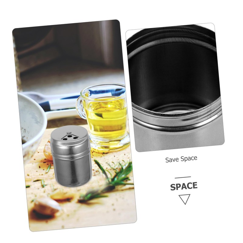 LABRIMP 3Pcs Portable Stainless Steel Spice Dispenser with Rotating Tops