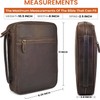 LEATHER VILLAGE Large Leather Bible Cover with Carry Handle &