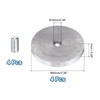 uxcell 4Pcs Round Shape Aluminum Disc, M10 Thread 60mm Diameter