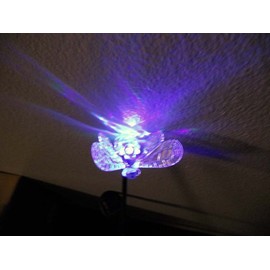 Ntertainment House Set of 1 Solar Garden Stake Lights with Color Changing LED or Regular White LED Landscape Path Lights (1 Piece) (Angel (Frosted Skirt))