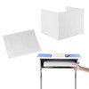 8-Pack Foldable Three-Sided Privacy Protection Board White Plastic Desk Divider
