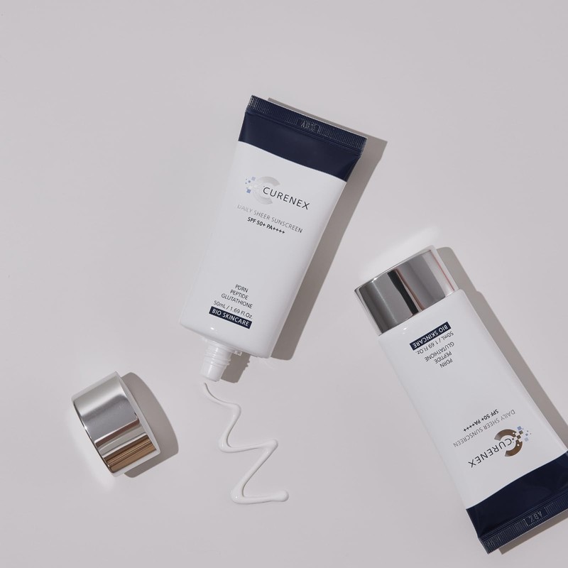 CURENEX Daily Sheer Sunscreen SPF50+ PA++++ provides comprehensive protection against