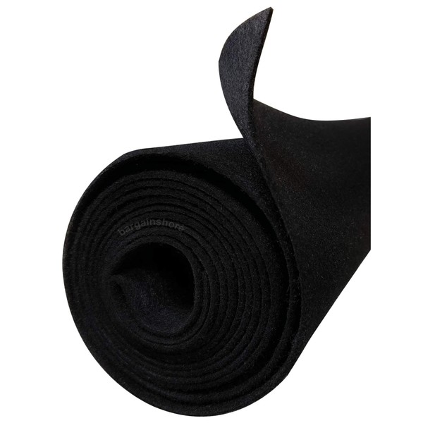 16FT x 3.75FT Black Polymat Series 25 Latex Backed Carpet