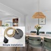 ASCMZOS Hemp Rope Pendant Light Kit, Boho Pendant Light Fixture
