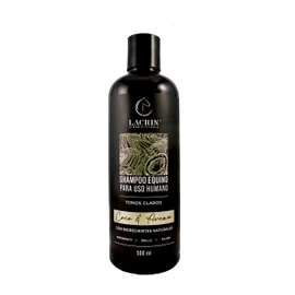 Shampoo Lacrin Coco & Avena. Shampoo de caballo para uso humano. Crecimiento, evita la caída y brillo. Cabello claro, 1 unidad, 1