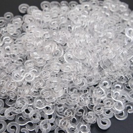 Creammuffin White S Clip for Loom Rubber Band for DIY Bracelet Making Refill Kit (Clean, 300 pcs)