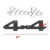 4X4 6" x 1.5" 3D Metal 4X4 Matt Black Emblem