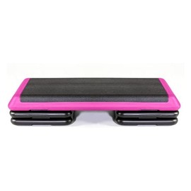 The Original STEP Exercise Step Platform, Health Club Size Stepper for Exercise at Home with 4 Stackable Risers for Height Adjustments