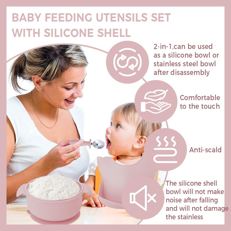 7 Pieces 304 Stainless Steel Baby & Toddler Feeding Set