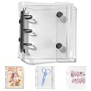 Seal Notebook, A8 Binder, 3-Hole, Transparent [20 Refills, 2 Zippered