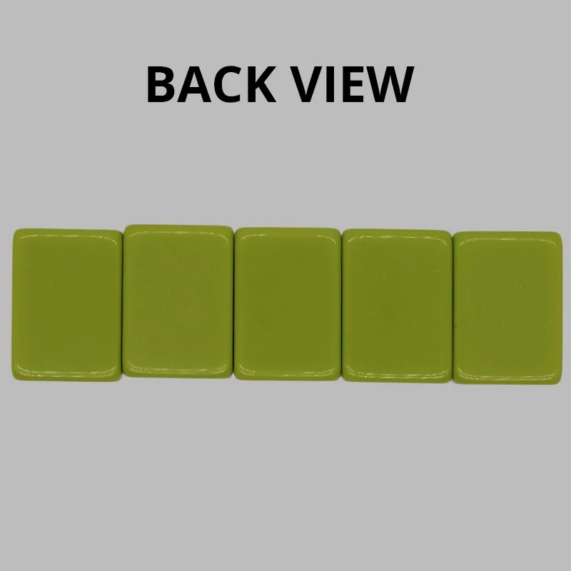Acrylic 32mm 160PCS Lime Green 4-Layer Engraved Luxury American Mahjong