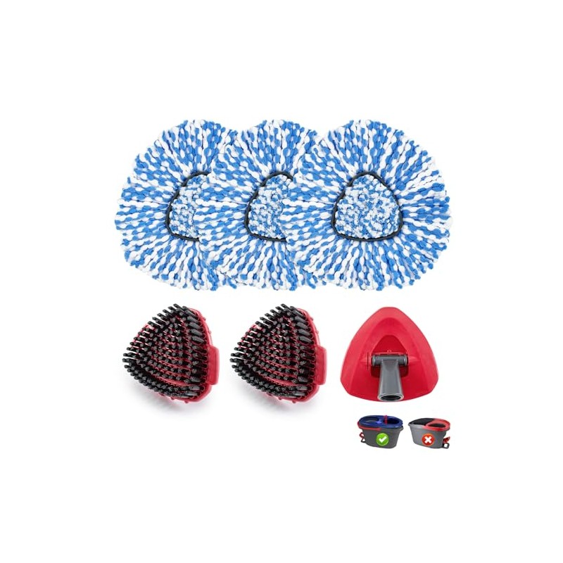 Mop Heads Replacements for O-Cedar RinseClean 2-Tank Spin Mop, Mop