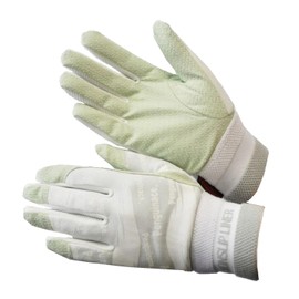 Penguinace Anti-slip Light P Pattern Gloves (Knitted Back), Strong Grip, Moisture-Wicking, Quick Dry, White, whites