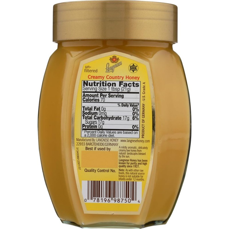 Langnese Creamy Country Honey Jar, 17.6 Ounce