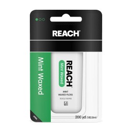 4 Pack Reach Mint Waxed Dental Floss - 200 yard Each
