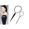 1Set(2pcs) Black Plastic Magic Hair Braid Ponytail Maker Clip Tool