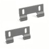 2 PCS Gray Plastic Shower Door Bottom Hook Guide with