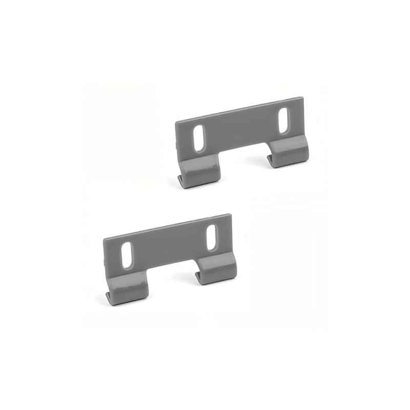 2 PCS Gray Plastic Shower Door Bottom Hook Guide with