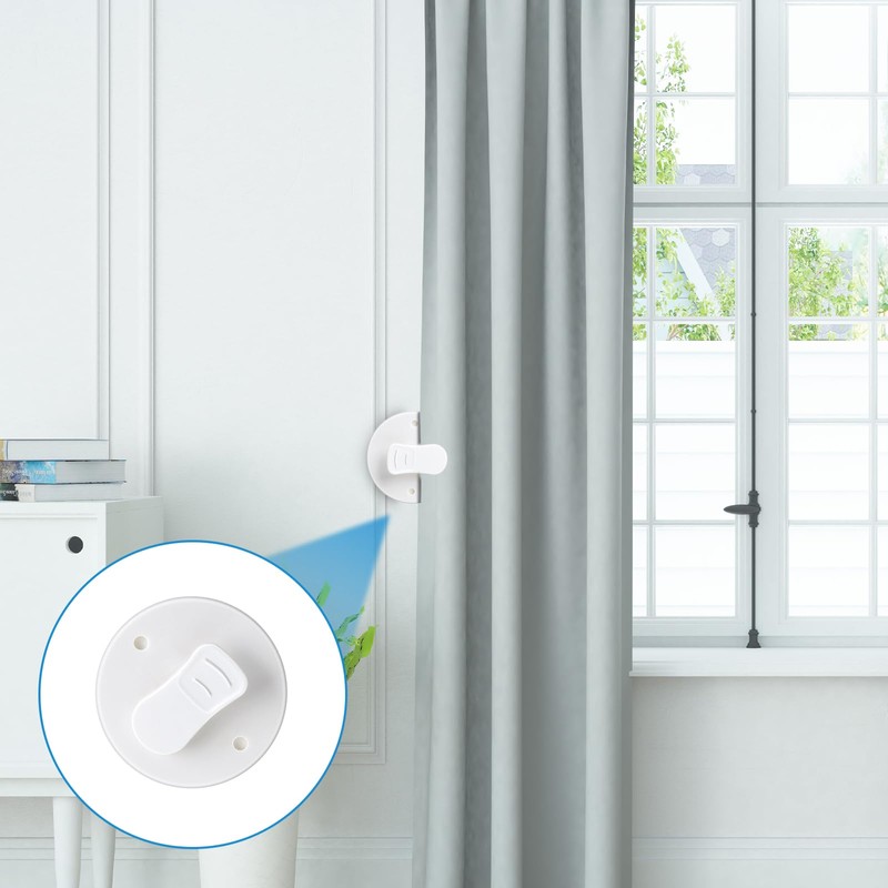 Sorcristy Shower Curtain Clips, Shower Splash Guard Holders, Windproof Showers