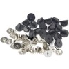 Soskakiist XLX 100pcs Tie Clips with 100pcs Black PVC Rubber