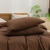 BESTOUCH Duvet Cover Set 100% Washed Cotton Linen Feel Super