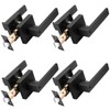 Probrico 4 Pack- Black Door Entry Levers Combo Pack,Keyed Alike