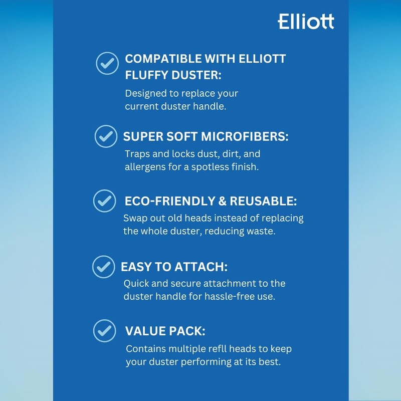 Elliott Fluffy Duster Refill Pack – 10 Refill Cleaning Heads