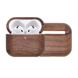 CaseGuider AirPods 4 Case, 2024 New, Natural Wood Case, AirPods 4 Case, Wood, AirPods 4 Cover, Shock-Resistant Protection, Airpod Cover, Natural Wood, Easy to Put on and Take Off, Chargeable While