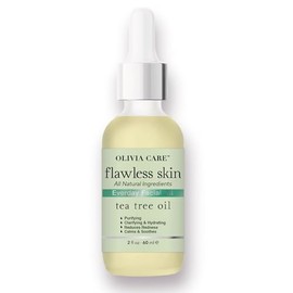 Olivia Care Flawless Skin Everyday Facial Oil – 100% Natural Tea Tree Oil – Lightweight & Hydrating – for Smooth, Nourished, and Radiant Skin – 2 fl oz