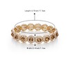Clearine Ladies Bracelet Wedding Bridal Crystal Rhinestone Pearl Stretch Bangle
