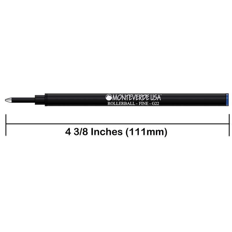 5 Pack Monteverde G22 Rollerball Pen Refills Compatible With Schmidt
