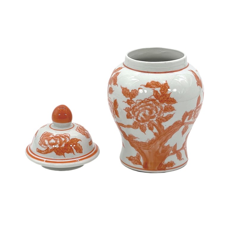 Galt International 8" Ceramic Ginger Jar w/Lid - Classic Chinese