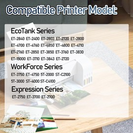 Replacement for Compatible 522 T522 ET-2800 ET-4800 ET-2400 ET-2803 Ink Refill Bottles (20.3 Fl Oz) for Eco Tank ET-2720 ET-2840 ET-4700 ET4800 ET-4810 Printer (6 Pack, 600ml) Black Color