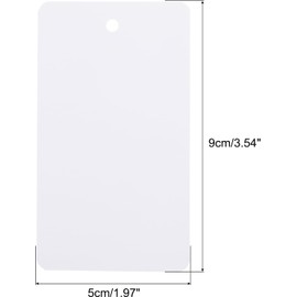 TOP-VIGOR 200Pcs Plastic Shipping Tags, 5x9cm Waterproof Hang Tags, Blank Labeling with Eyelet for Product Identification Labels Valve Marking Outdoor Tagging, White