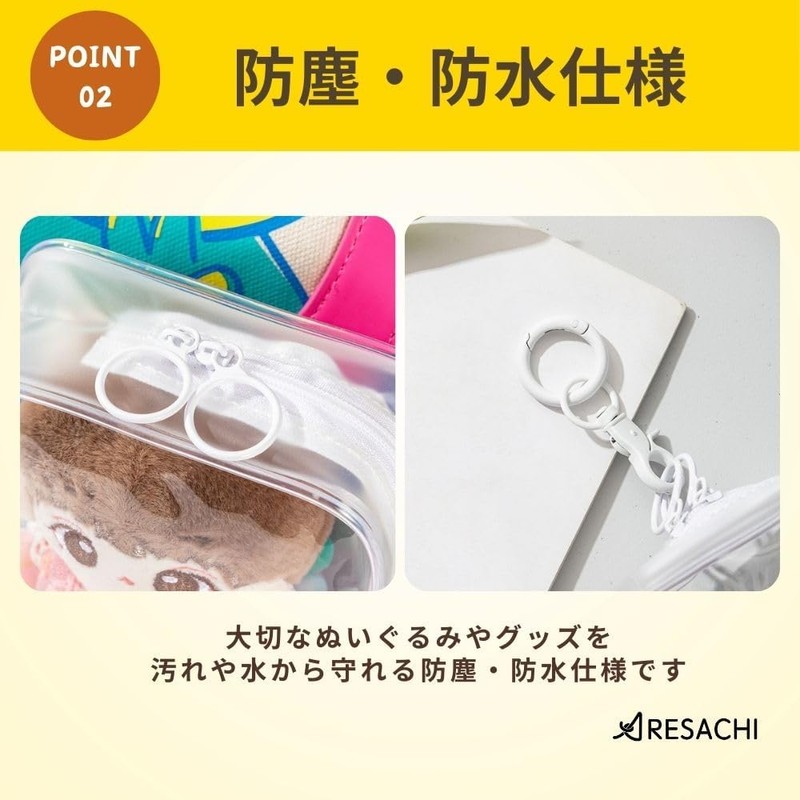 ARESACHI Sewn Pouch, Pain Bag, Transparent Bag, Plush Case, Sewn
