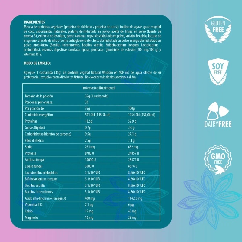 Protena Vegetal Vainilla 1050 g Apoyo al Bienestar Digestivo Con