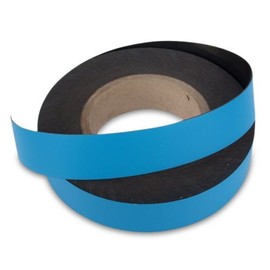 1 m magnetic tape / labelling tape (magnets4you) width 50 mm, blue, easy to cut, sticks to all magnetic surfaces