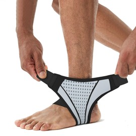 BingboPro Ankle Brace for Men and Women(1 Pair),Adjustable Ankle Support Ankle Compression Sleeve, Breathable Foot Brace Sleeve for Sprained Ankle, Arthritis, Plantar Fasciitis, Achilles tendon, Running