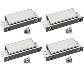 WOOCH Door Magnetic Catch - 160lb High Magnetic Stainless Steel Heavy Duty Catch for Kitchen Bathroom Cupboard Wardrobe Closet Closures Cabinet Door Drawer Latch (Silver, 4-Pack)