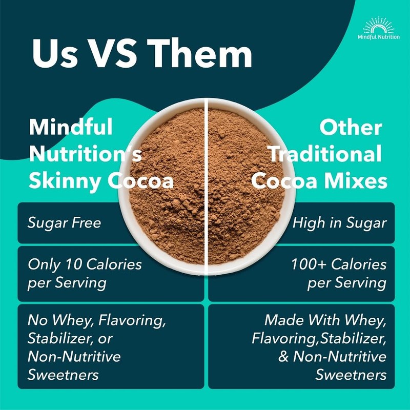 Mindful Nutrition Organic Skinny Hot Cocoa Mix - 40 Servings