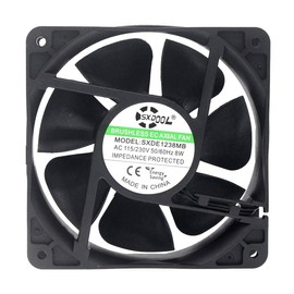 SXDOOL EC ventilador de refrigeración de motor, ventilador de 120 mm, 120 mm, 38 mm, CA 110 V, 115 V, 120 V, 220 V, 240 V, doble rodamiento de bolas 3000 rpm.