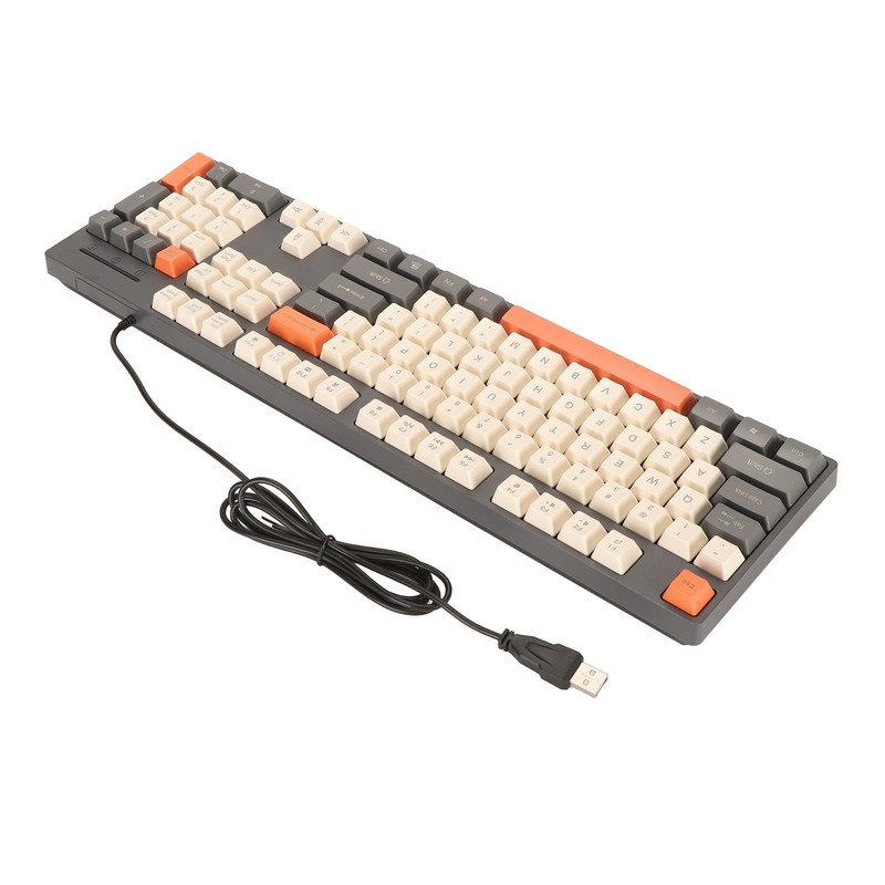 104 Keys Wired Keyboard 3 Colors Cute Gaming Keyboard USB